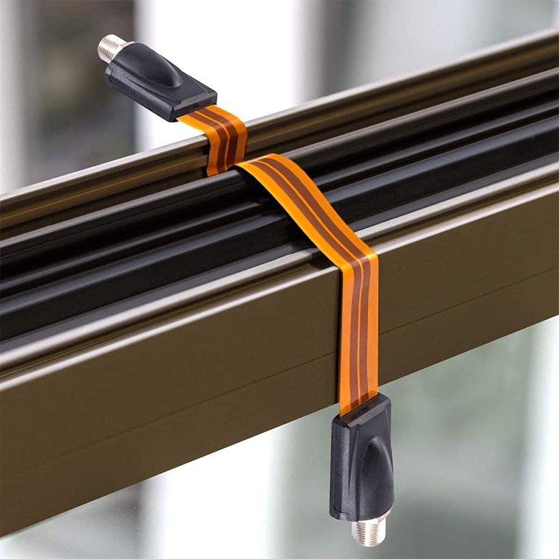 OSFTBVT Flat Coaxial RG6 F Type Jumper Cable for Windows and Doors Coax Cable Compatible with TV Antenna 1 Pack - Image 3